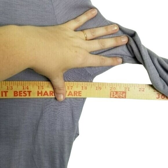 Anthropologie Akemi + Kin Top Faux Wrap Crossover Purple Long Sleeve Blouse S - Picture 11 of 13